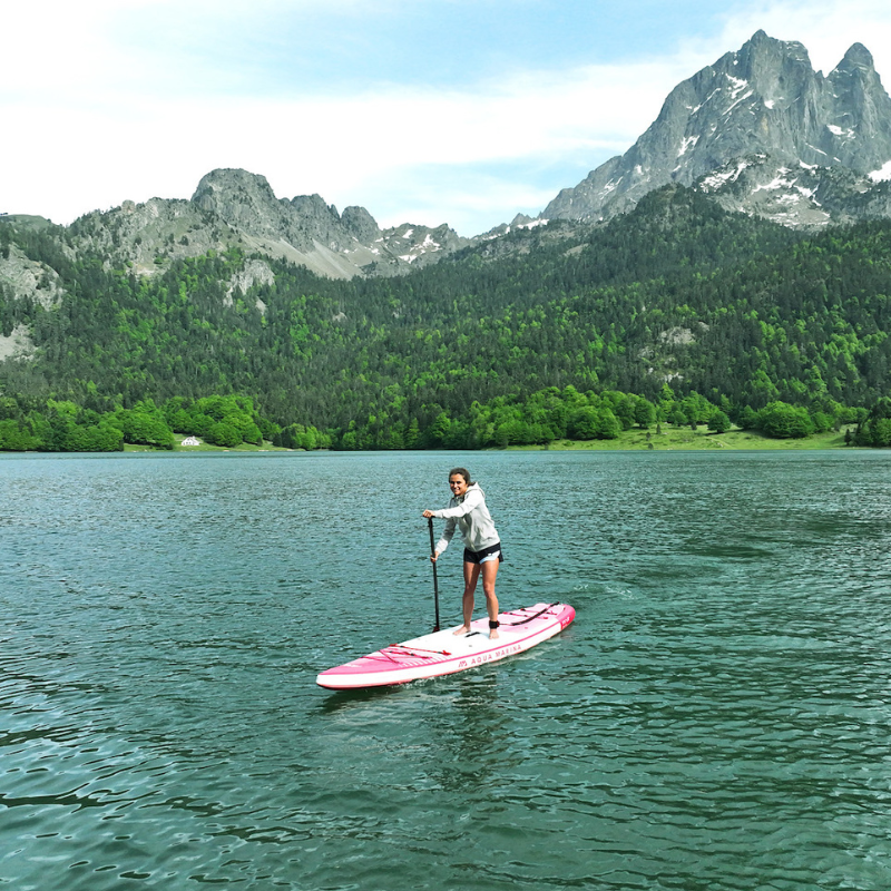 Aqua Marina 11’6” Coral 2023 Touring Inflatable Paddle Board SUP Raspberry lifestyle