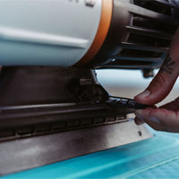 Thumbnail for Closeup view of SAFS Finbox Adapter on surfboard