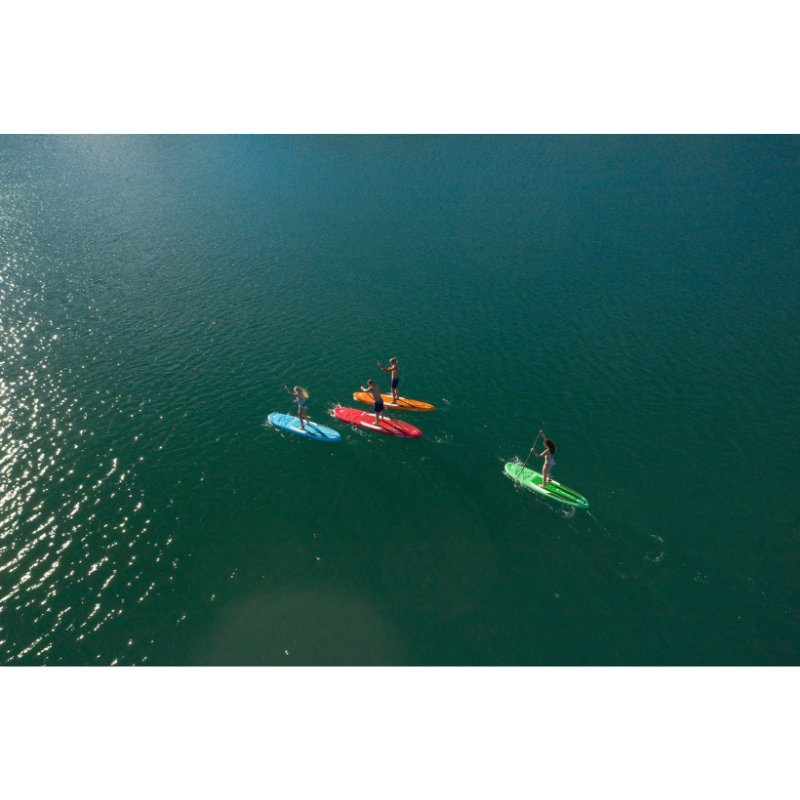 Aerial Photo of a group of people riding Aqua Marina 10'4" Vapor 2021 Inflatable Paddle Board SUPs 