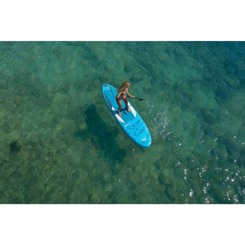 A person on Aqua Marina 10'4" Vapor 2021 Inflatable Paddle Board SUP