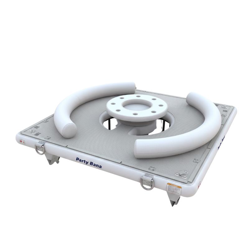 AquaBanas Party Bana 11'x11' Inflatable Floating Platform – Deck Only - No QS