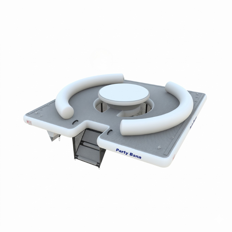 AquaBanas Party Bana 11'x11' Inflatable Floating Platform – Deck Only
