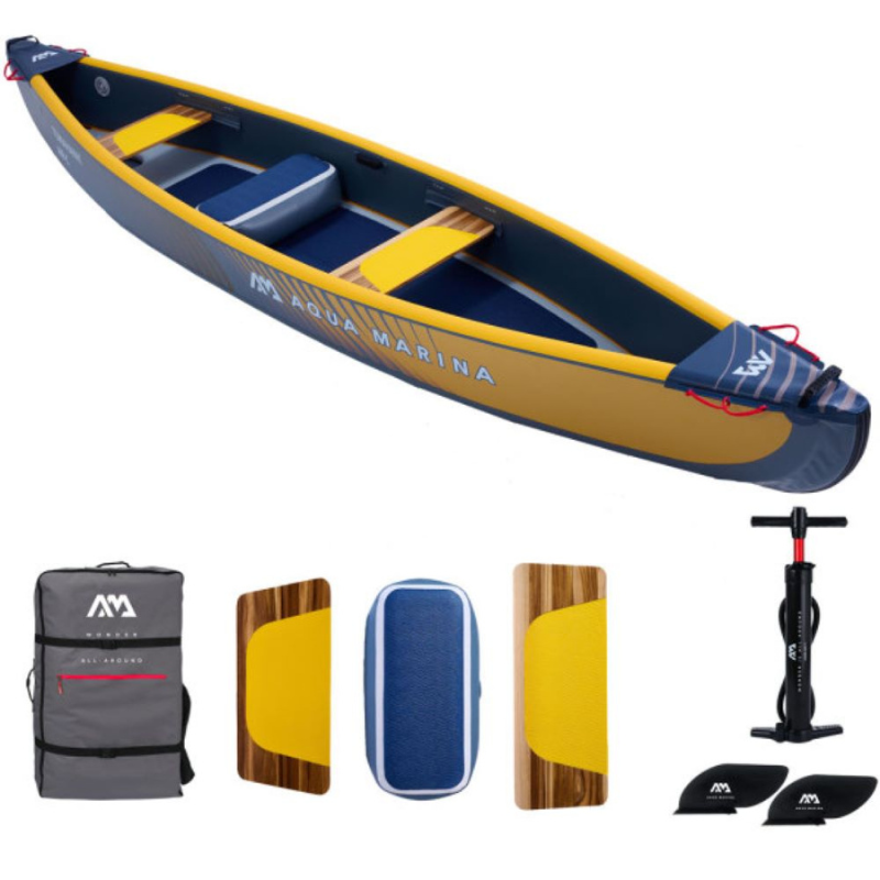 Aqua Marina - Tomahawk AIR-C High-Pressure Speed Canoe for 3 Person package