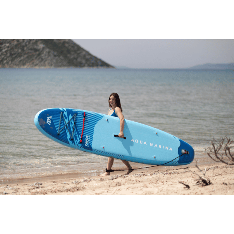 Aqua Marina 10'4" VAPOR 2026 Inflatable All-Around SUP being carried