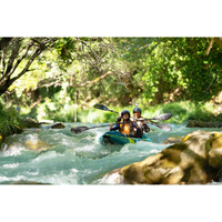 Thumbnail for Two people kayaking in a river on Aqua Marina 13’6″ STEAM-412 2022 2-Person Inflatable Kayak - Good Wave Canada