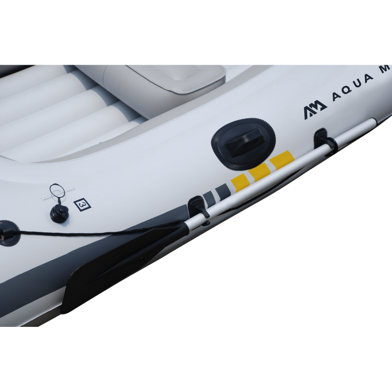Aqua Marina 8’6" x 4’1″ Motion Inflatable Speed Boat Yacht for Fishing & Sports paddle holder