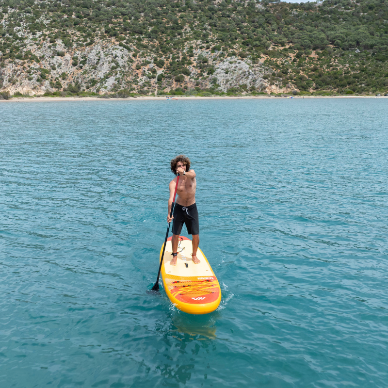 Front view of Aqua Marina Fusion 10'10" all-around inflatable paddleboard
