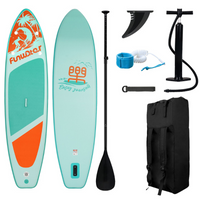 Thumbnail for Turquoise inflatable paddle board