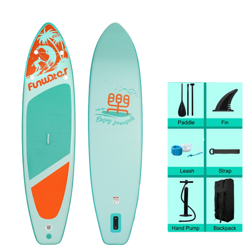 Turquoise paddle board accessories