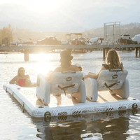 Thumbnail for POP AquaDock 14' × 7' Inflatable Floating Dock Platform Lifestyle Image