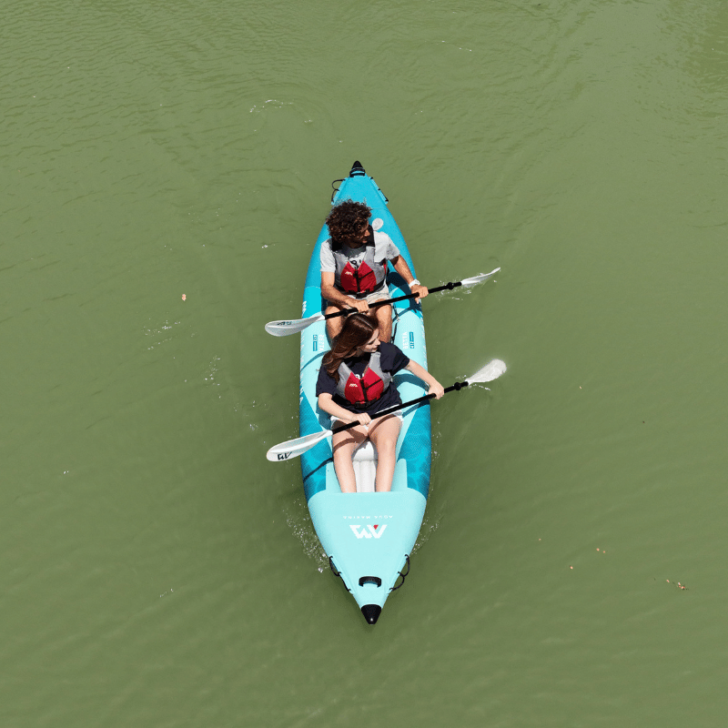 Overhead view of Aqua Marina 13'6″ BETTA-412 Recreational Inflatable Kayak (2026) | 2-Person