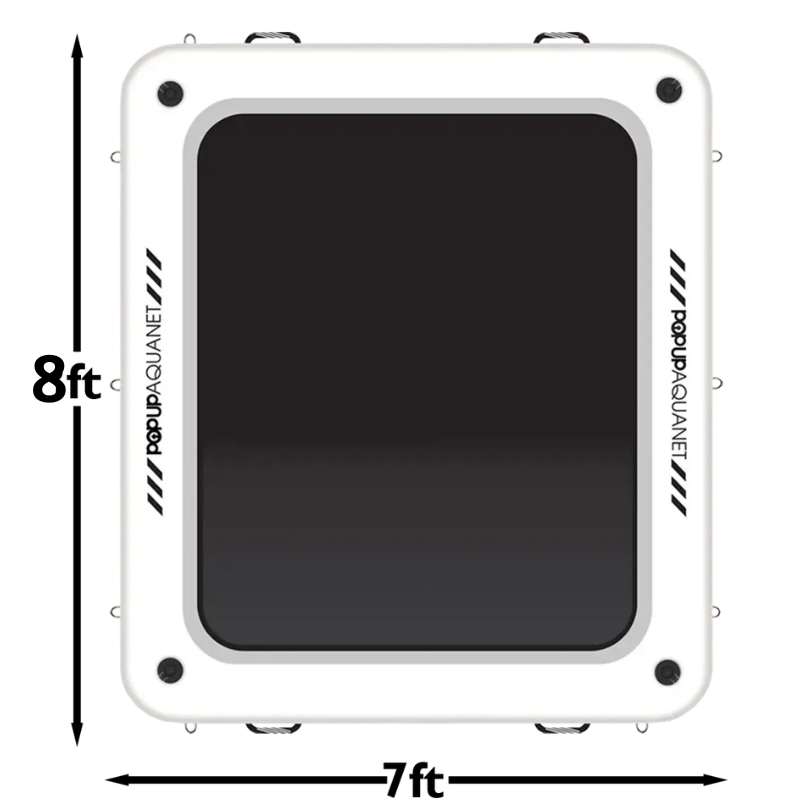 POPUP AquaNet 8′ × 7′ Inflatable Floating Dock Platform Dimensions