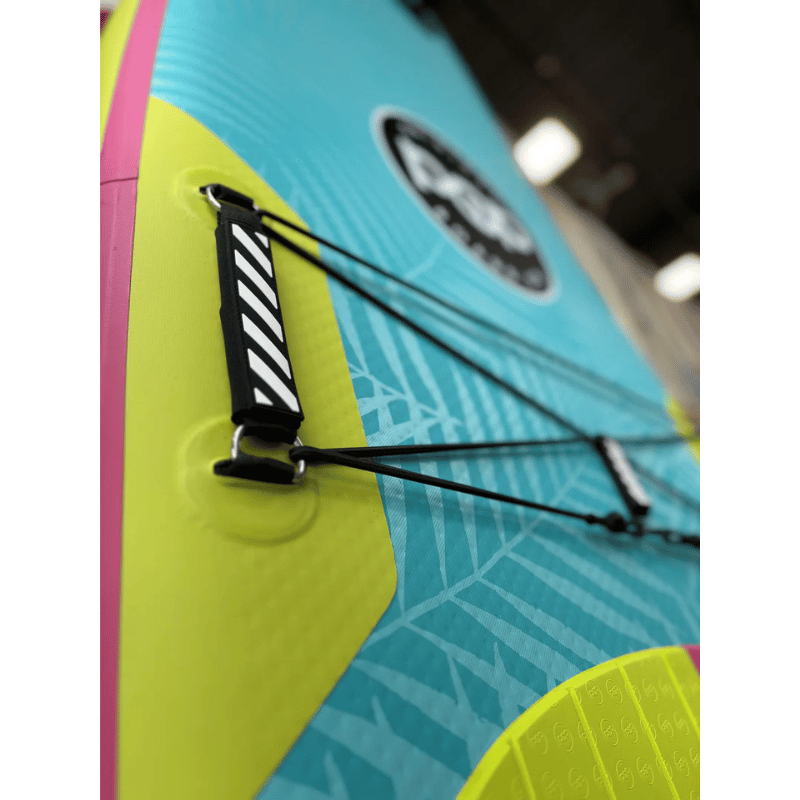 POP Yacht Hopper 11' Inflatable Touring Paddle Board SUP – Turq/Neon/Pink - Trapper Bungee System