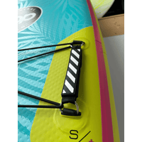 Thumbnail for POP Yacht Hopper 11' Inflatable Touring Paddle Board SUP – Turq/Neon/Pink Deck Closeup