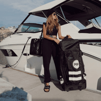 Thumbnail for POP Yacht Hopper 11' Inflatable Touring Paddle Board SUP – Turq/Neon/Pink in a Carry Bag