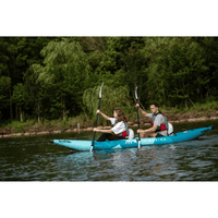 Thumbnail for SIde View of two people on a Aqua Marina 13'6″ BETTA-412 Tandem Recreational Inflatable Kayak (2026)