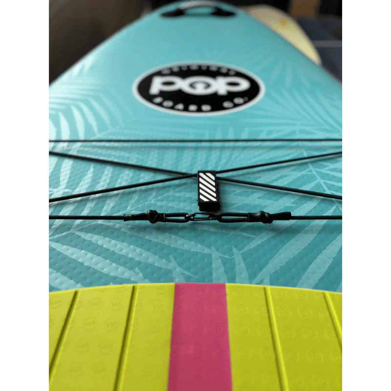 Trapper Bungee System of POP Yacht Hopper 11' Inflatable Touring Paddle Board SUP – Turq/Neon/Pink