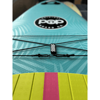 Thumbnail for Trapper Bungee System of POP Yacht Hopper 11' Inflatable Touring Paddle Board SUP – Turq/Neon/Pink