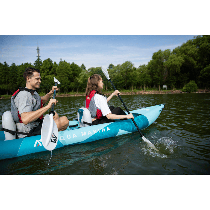 Two people on a Aqua Marina 13'6″ BETTA-412 Recreational Inflatable Kayak (2026) | 2-Person