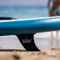 Thumbnail for Aqua Marina 10’2” Pure Air Inflatable Paddle Board All-Around SUP fin in sand