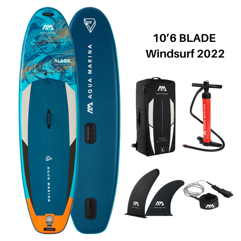 Aqua Marina 10’6 Blade Windsurf 2022 Inflatable Paddle Board SUP package