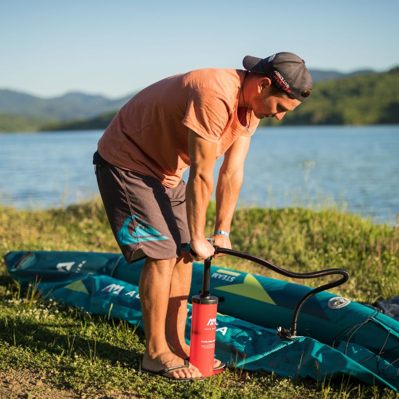 Aqua Marina AREO II 16" Hand Pump in use