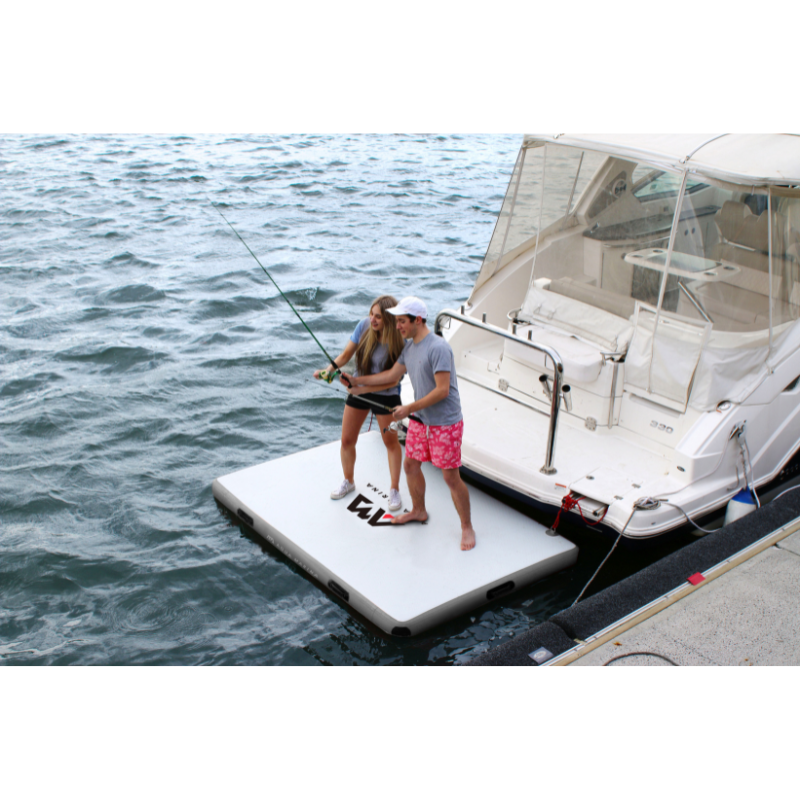 inflatable platform on water