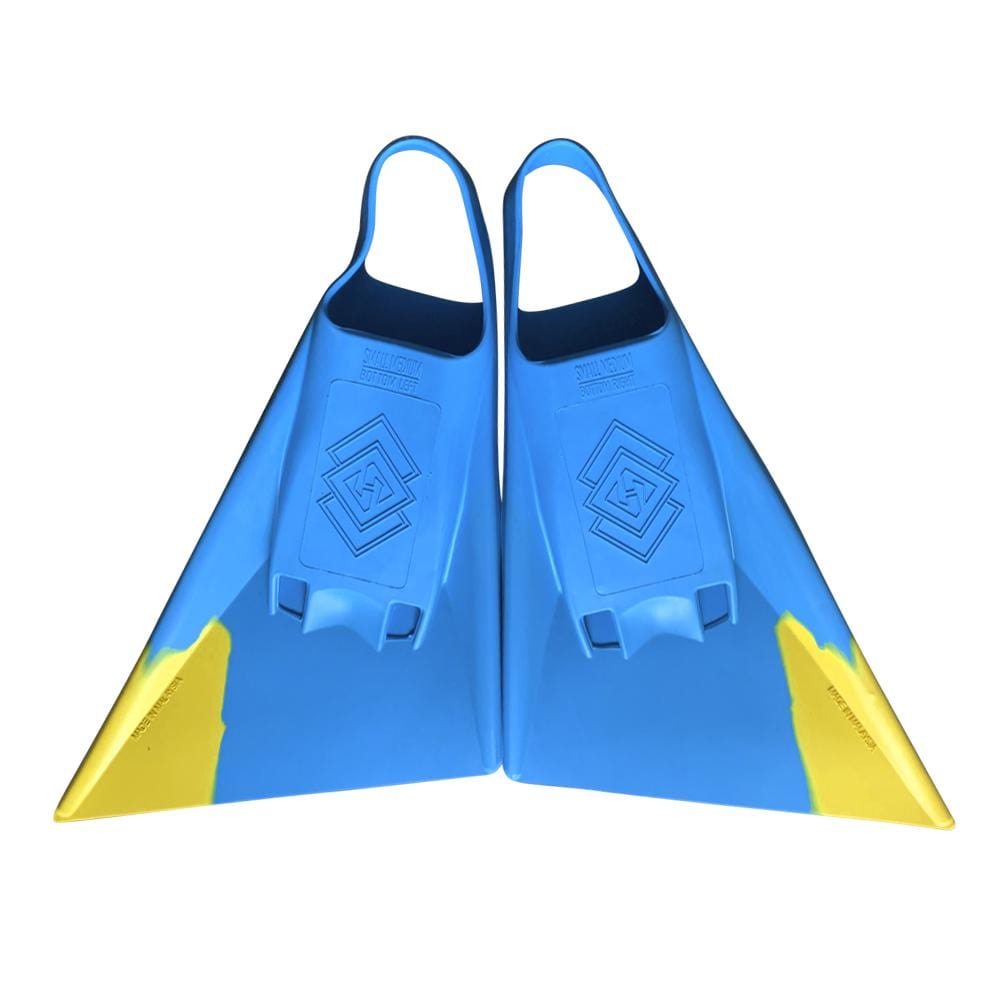 Hubboards Air Hubb Swim Fins - Aqua Blue & Yellow - Good Wave Canada