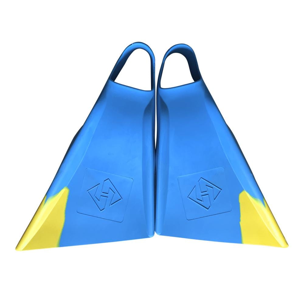 Hubboards Air Hubb Swim Fins - Aqua Blue & Yellow - Good Wave Canada