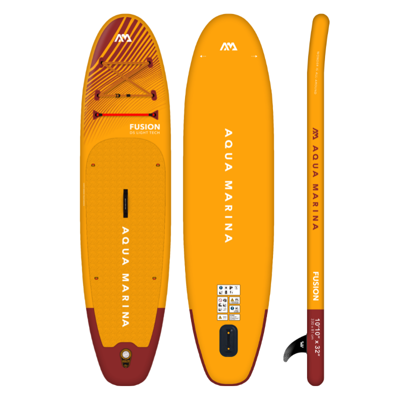 Aqua Marina 10’10” Fusion 2023 Inflatable Paddle Board All-Around SUP front back side