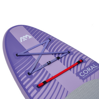 Thumbnail for Aqua Marina 10’2” Coral 2023 Inflatable Paddle Board All-Around Advanced SUP Night Fade bungee system