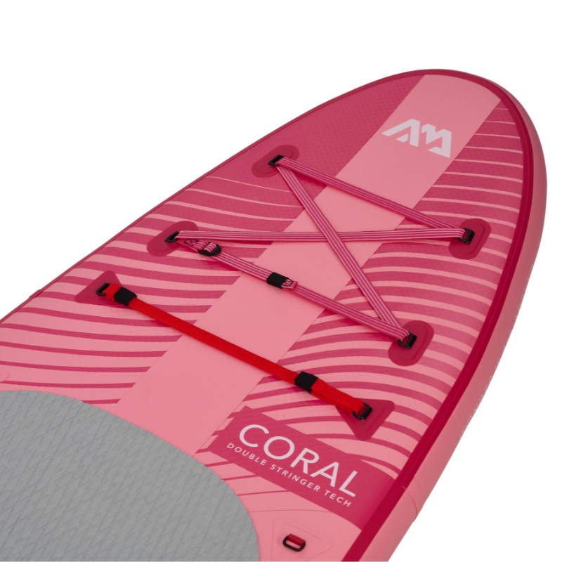 Aqua Marina 10’2” Coral 2023 Inflatable Paddle Board All-Around Advanced SUP Raspberry bungee system