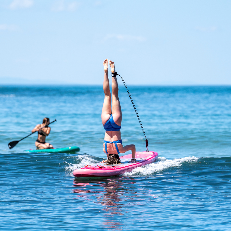 Aqua Marina 10’2” Coral 2023 Inflatable Paddle Board All-Around Advanced SUP Raspberry in action