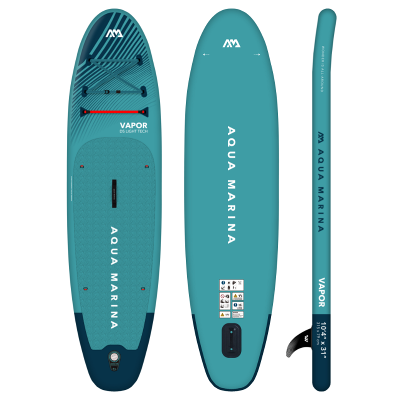 Aqua Marina 10’4” Vapor 2023 Inflatable Paddle Board SUP front side back