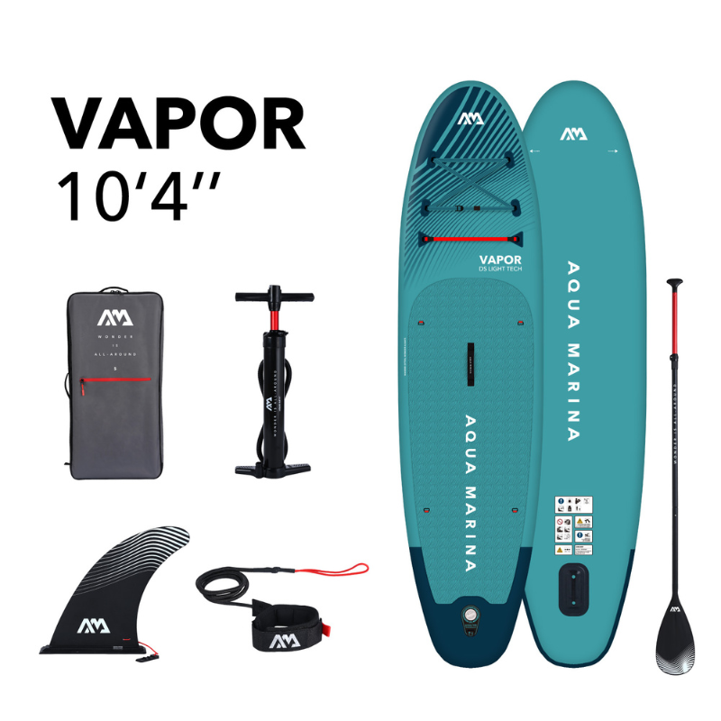 Aqua Marina 10’4” Vapor 2023 Inflatable Paddle Board SUP package