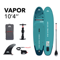 Thumbnail for Aqua Marina 10’4” Vapor 2023 Inflatable Paddle Board SUP package