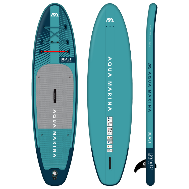 Aqua Marina 10’6” Beast 2023 Inflatable Paddle Board All-Around Advanced SUP front side back