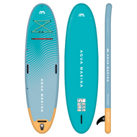 Thumbnail for Aqua Marina 10’8” Dhyana 2023 Fitness Inflatable Paddle Board SUP front side back