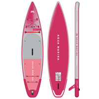 Thumbnail for Aqua Marina 11’6” Coral 2023 Touring Inflatable Paddle Board SUP Raspberry front back side