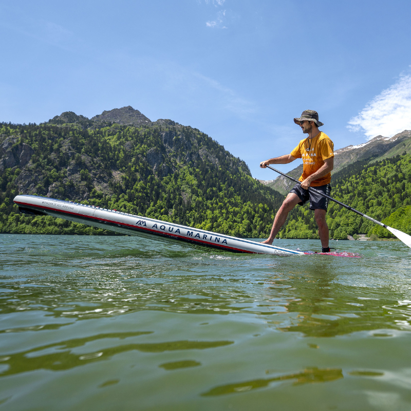 Aqua Marina 11'6" Hyper 2023 Touring Inflatable Paddle Board SUP Navy in water