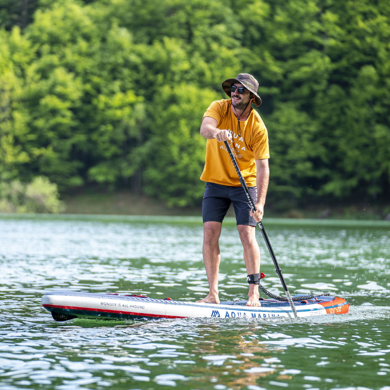 Aqua Marina 11'6" Hyper 2023 Touring Inflatable Paddle Board SUP Navy paddling