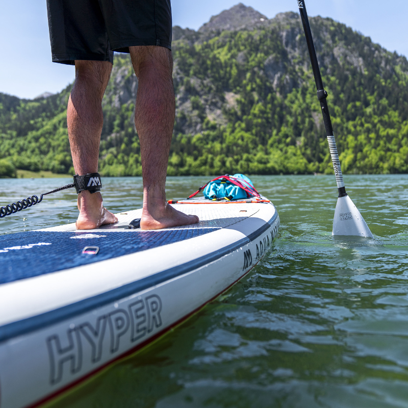 Aqua Marina 11'6" Hyper 2023 Touring Inflatable Paddle Board SUP Navy coil leash