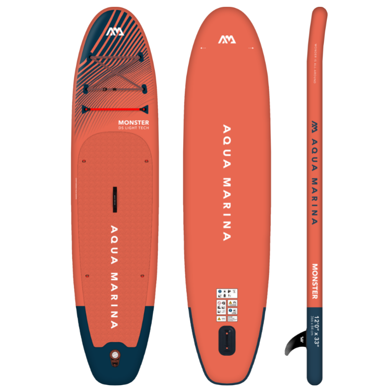 Aqua Marina 12’0” Monster 2023 Inflatable Paddle Board All-Around SUP front back side