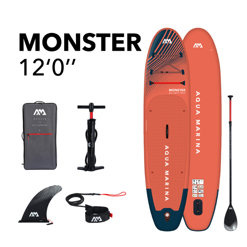 Aqua Marina 12’0” Monster 2023 Inflatable Paddle Board All-Around SUP package
