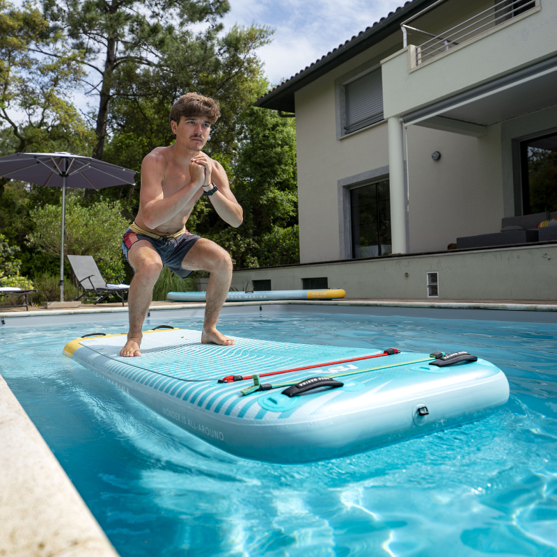 Aqua Marina 8’2” Peace 2023 Fitness Inflatable Floating Yoga Mat actual size