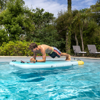 Thumbnail for Aqua Marina 8’2” Peace 2023 Fitness Inflatable Floating Yoga Mat when used