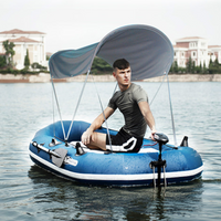 Thumbnail for Aqua Marina Classic Advanced Fishing & Sport Boat - Electric Motor Mount when used