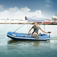 Thumbnail for Aqua Marina Classic Advanced Fishing & Sport Boat - Electric Motor Mount in water