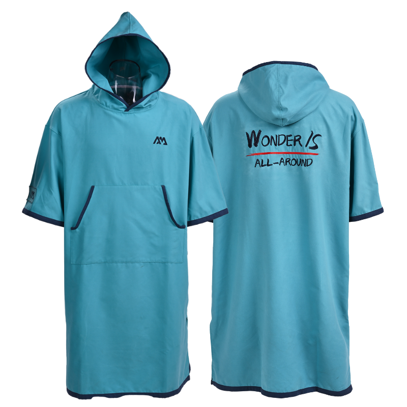 Aqua Marina Micro-fabric Change Poncho (Aqua) - Extra Large back front