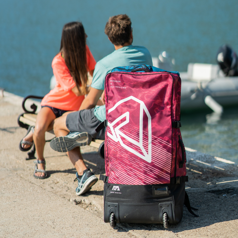 Aqua Marina 90L Premium Luggage Bag with Rolling Wheel Raspberry lifestyle